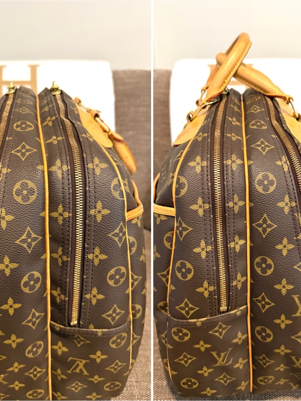 Authentic Louis Vuitton Alizé Poche travel bag M41393 brown monogram LV unisex - Picture 10 of 16